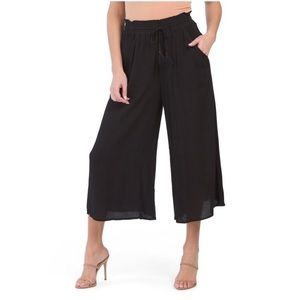 1.State Pull On Wide Leg Crinkle Black Pants Small